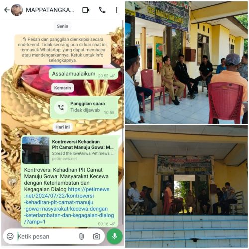 Plt Kepala Camat Manuju Kurang Responsif Terhadap Warga dan Media saat Dikonfirmasi.