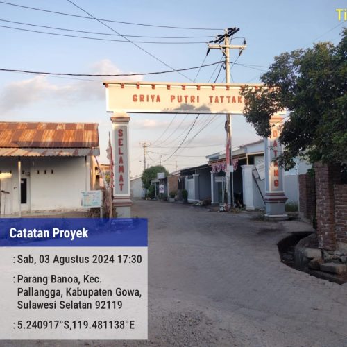 Perumahan Subsidi GRIYA PUTRI TATTAKANG Parang banoa Gowa. LP-RI: Periksa LEGALITASNYA.