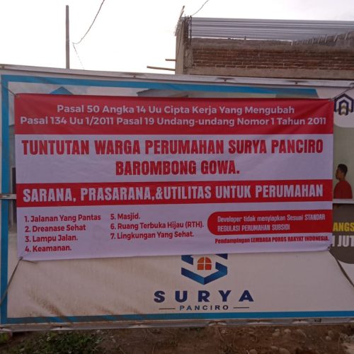 Indikai Developer SURYA PANCIRO BAROMBONG Tidak Patuhi MASTER PLAN Periksa RTH dan Masjidnya Nol
