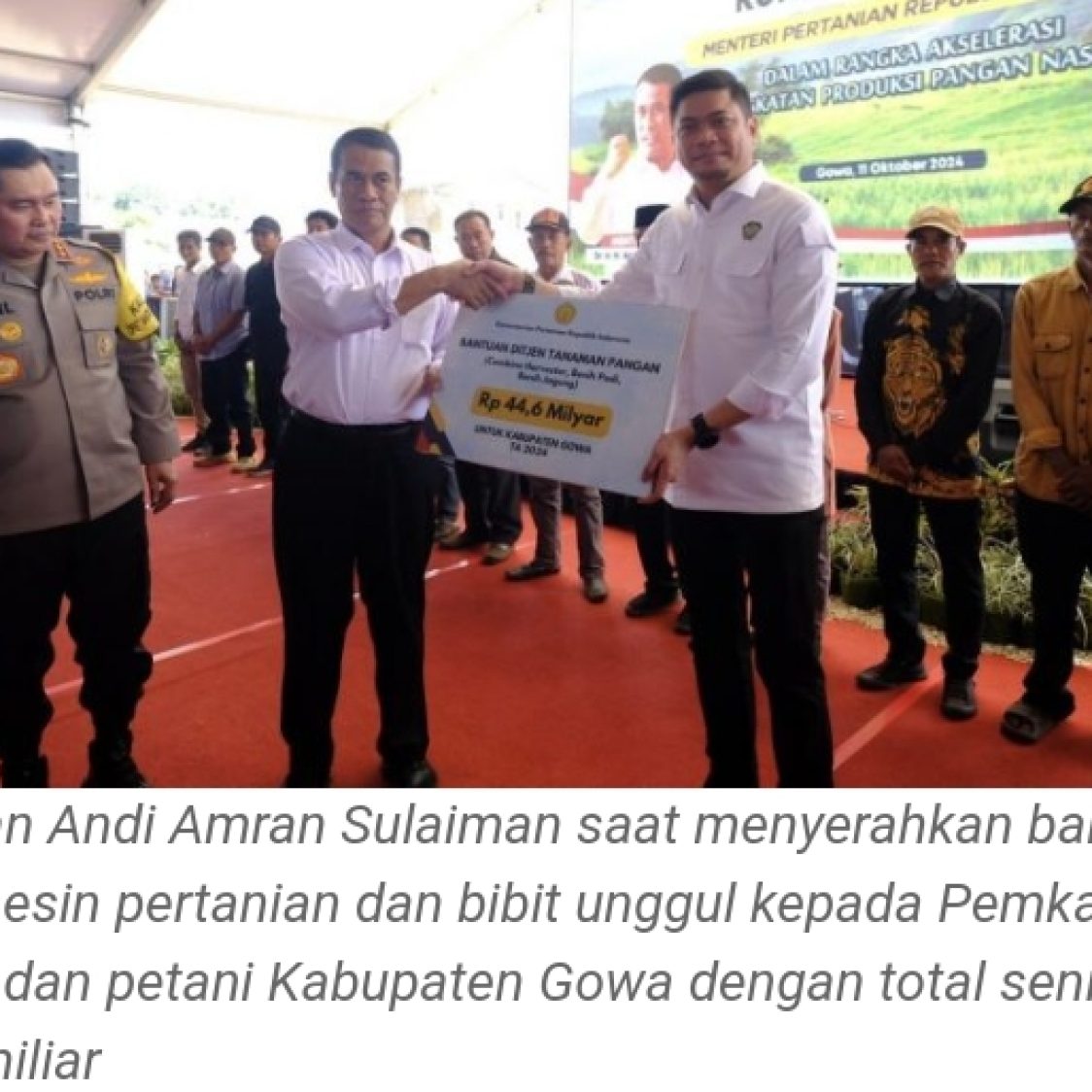 Rp65,4 Miliar Bantuan Mentan untuk Gowa: Butuh Transparansi Kejelasan Penggunaan Dana!   