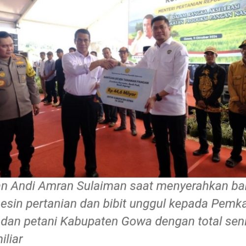 Rp65,4 Miliar Bantuan Mentan untuk Gowa: Butuh Transparansi Kejelasan Penggunaan Dana!   