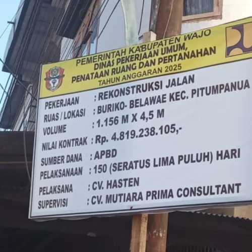 CV Hasten Projek Rp4,8 Miliar Abaikan Spesifikasi Teknis & Ketentuan K3