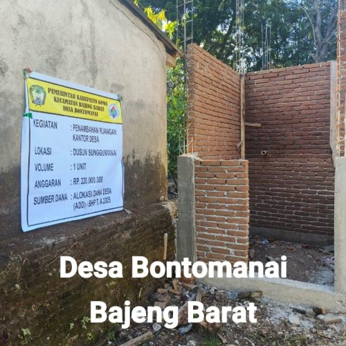 Pembangunan Ruang Kantor Desa Bontomanai, LPRI; Kualitas dan Kuantitas Dipertanyakan!
