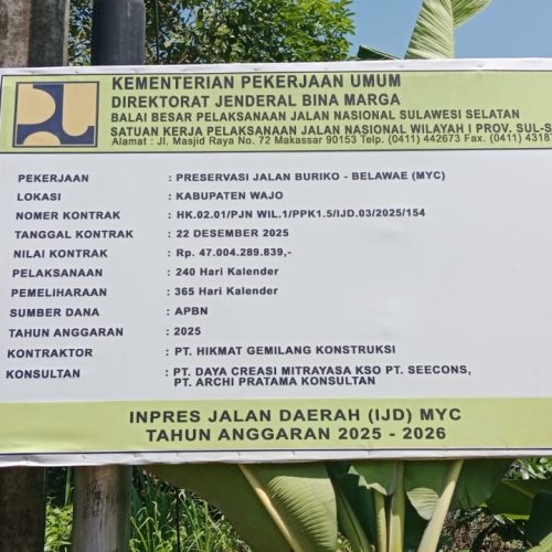 Sorotan Proyek Pelestarian Jalan Buriko-Belawae di Wajo: Risiko Penggunaan Material Tambang Ilegal, Kualitas Pekerjaan, dan Implikasi Hukum