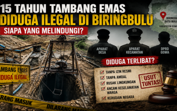 15 Tahun Tak Tersentuh, Tambang Emas di Gowa Picu Pertanyaan Besar soal Penegakan Hukum