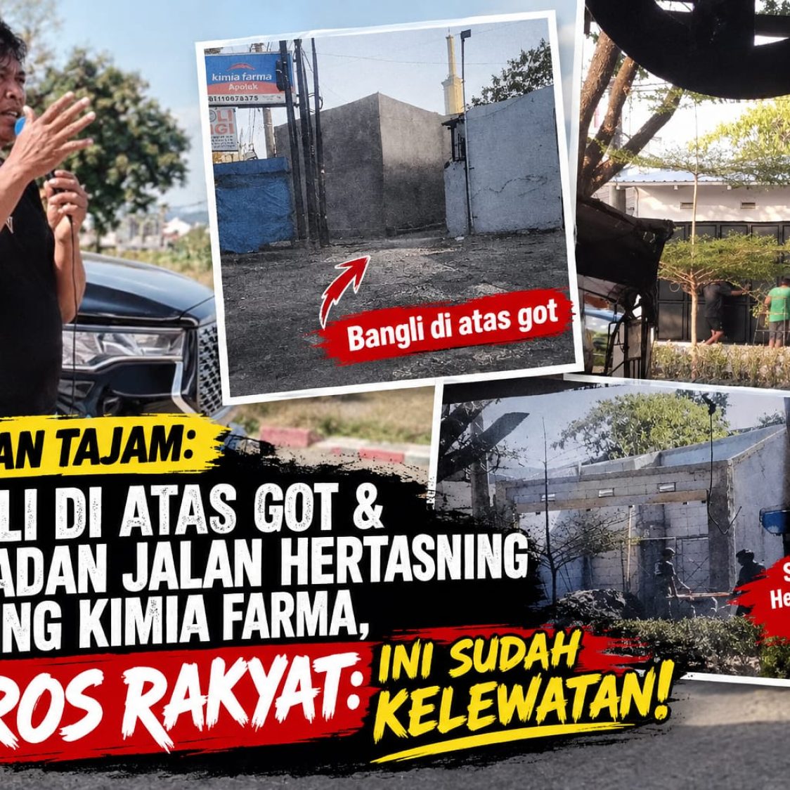 SOROTAN TAJAM: BANGLI DI ATAS GOT & SEMPADAN JALAN HERTASNING SAMPING KIMIA FARMA, POROS RAKYAT: INI SUDAH KELEWATAN!