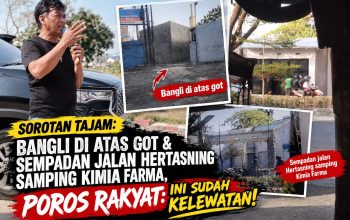 SOROTAN TAJAM: BANGLI DI ATAS GOT & SEMPADAN JALAN HERTASNING SAMPING KIMIA FARMA, POROS RAKYAT: INI SUDAH KELEWATAN!